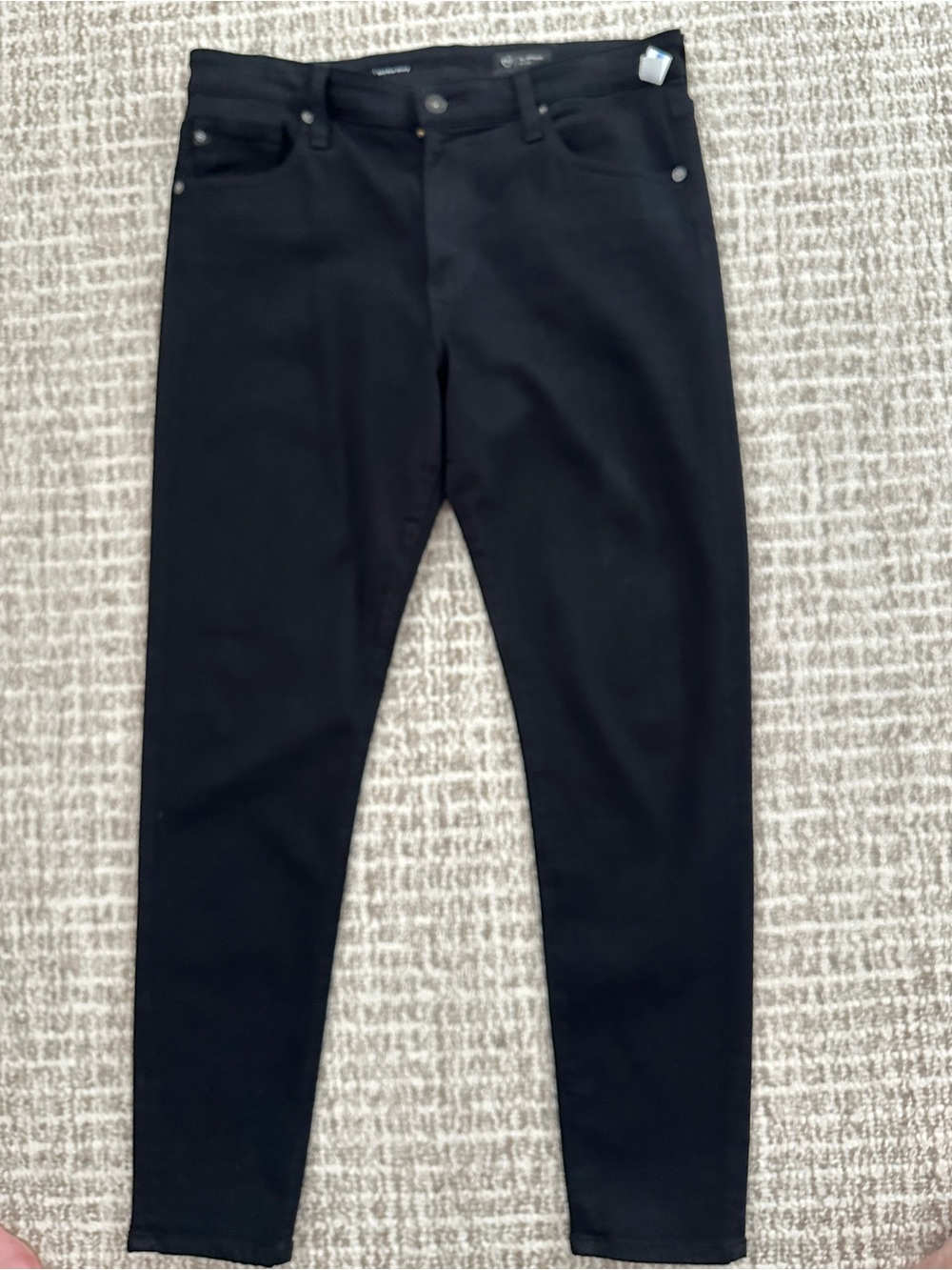 NEW AG Adriano Goldschmied Farrah Ankle Black Mid-rise Skinny Women Jeans Sz 32